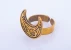Women's crescent-shaped copper ring